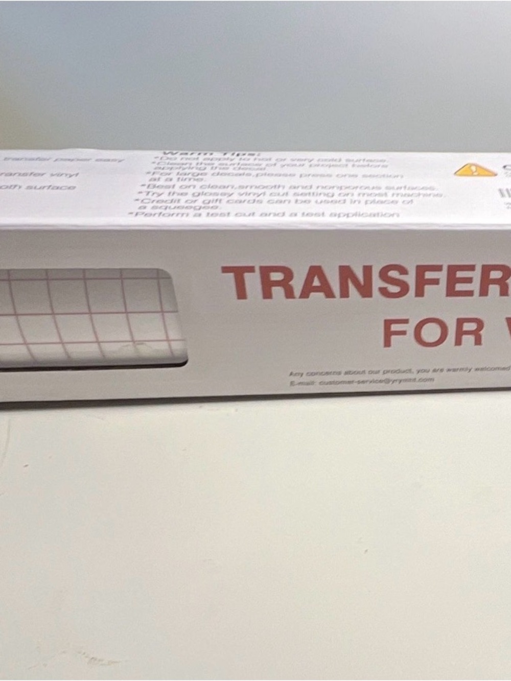 Transfer Tape for Vinyl Application - White
